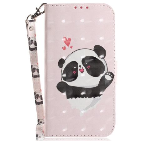 Kotelot Motorola Edge 50 Fusion Puhelinkuoret Panda Love Hihnalla