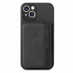 Kuori iPhone 13 Carbon Fiber -korttipidike