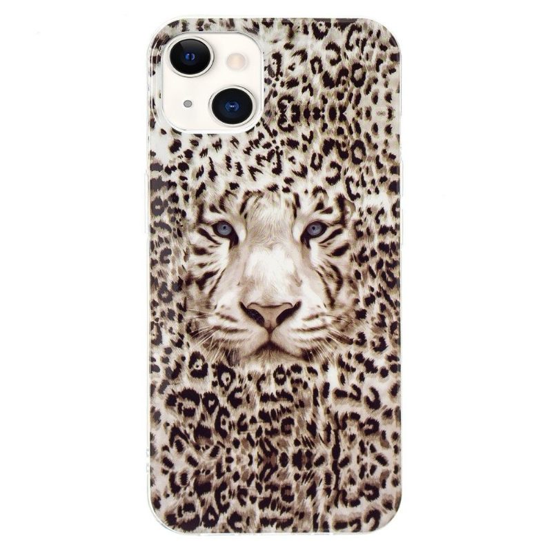 Kuori iPhone 13 Suojakuori Fluoresoiva Snow Leopard