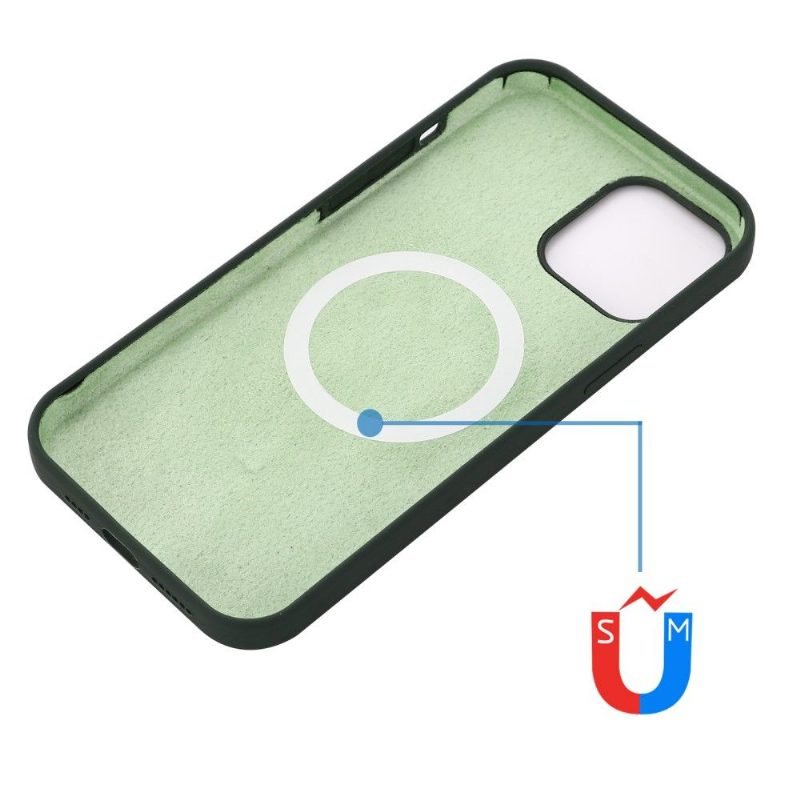 Case iPhone 13 Pro Max Murtumaton Puhelinkuoret Nestemäinen Silikoni Magsafen Kanssa