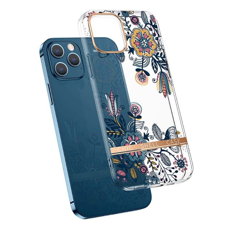 Kuori iPhone 13 Pro Max Transparent Flowers Graffiti