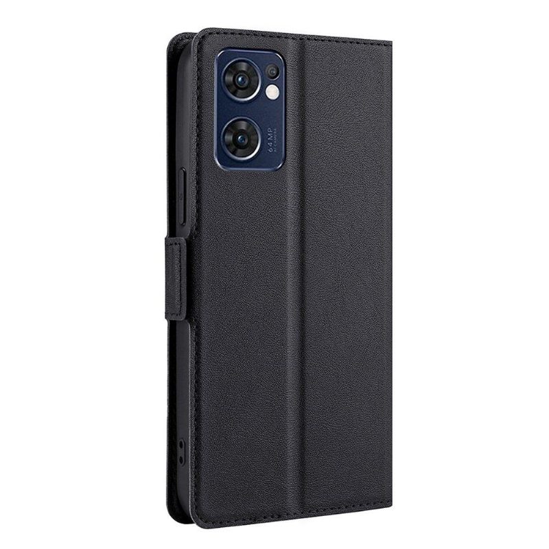 Flip Case Oppo Find X5 Lite Hemming Faux Leather Minimalist Business