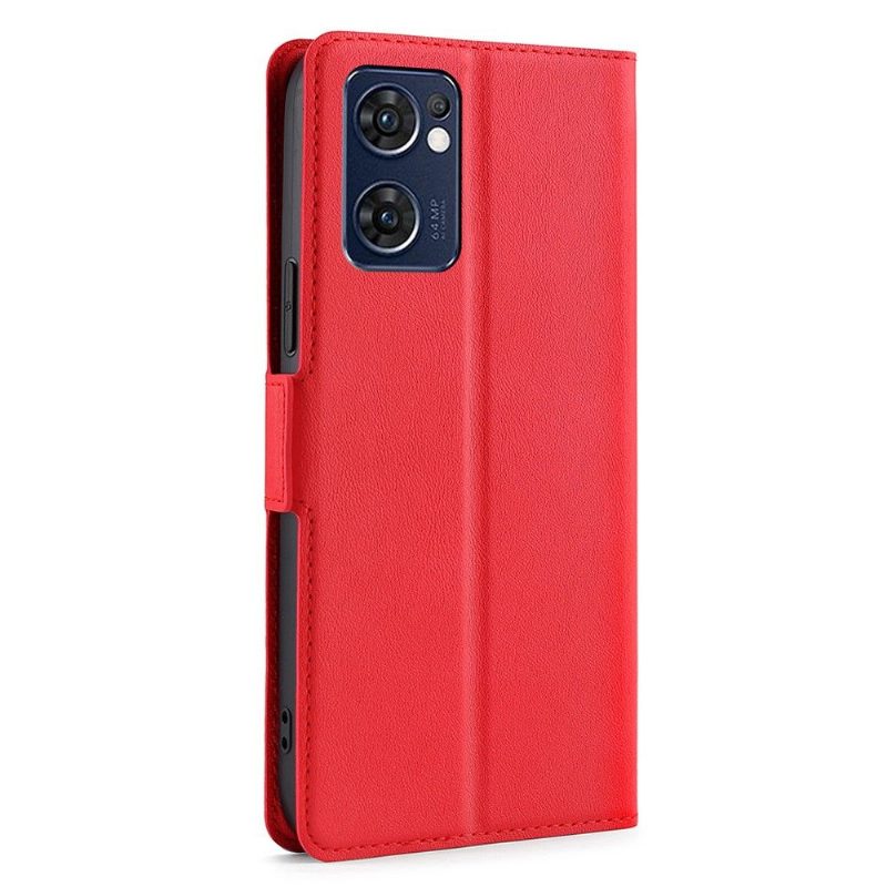 Flip Case Oppo Find X5 Lite Hemming Faux Leather Minimalist Business