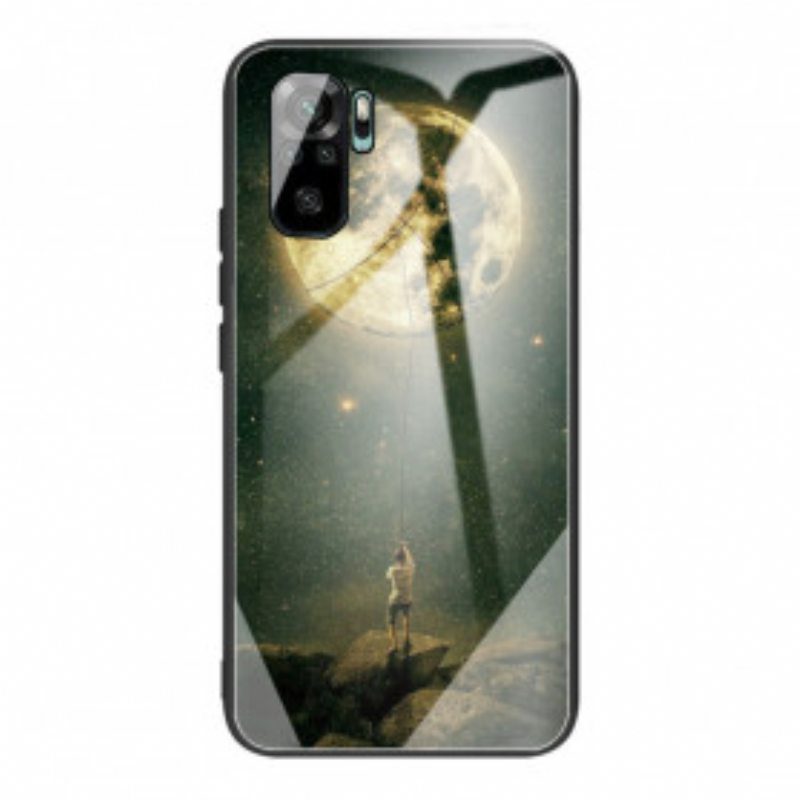 Case Xiaomi Redmi Note 10 / 10S Moon Man Karkaistu Lasi