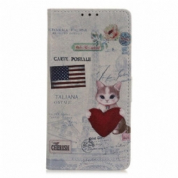 Kotelot Xiaomi Redmi Note 10 / 10S Traveller Cat