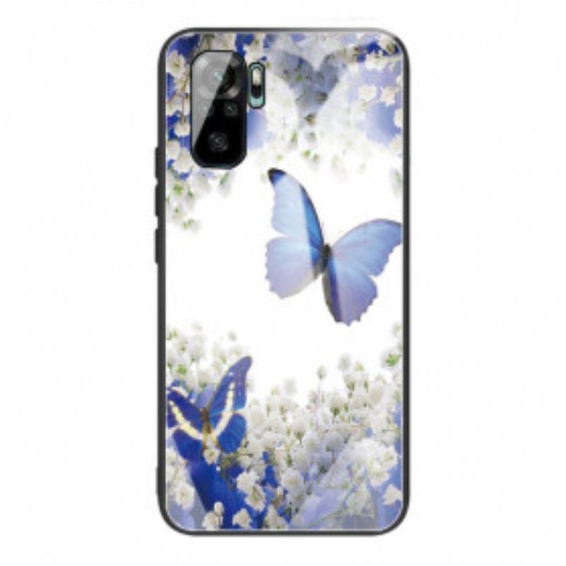 Kuori Xiaomi Redmi Note 10 / 10S Butterflies Design Karkaistu Lasi