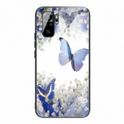 Kuori Xiaomi Redmi Note 10 / 10S Butterflies Design Karkaistu Lasi