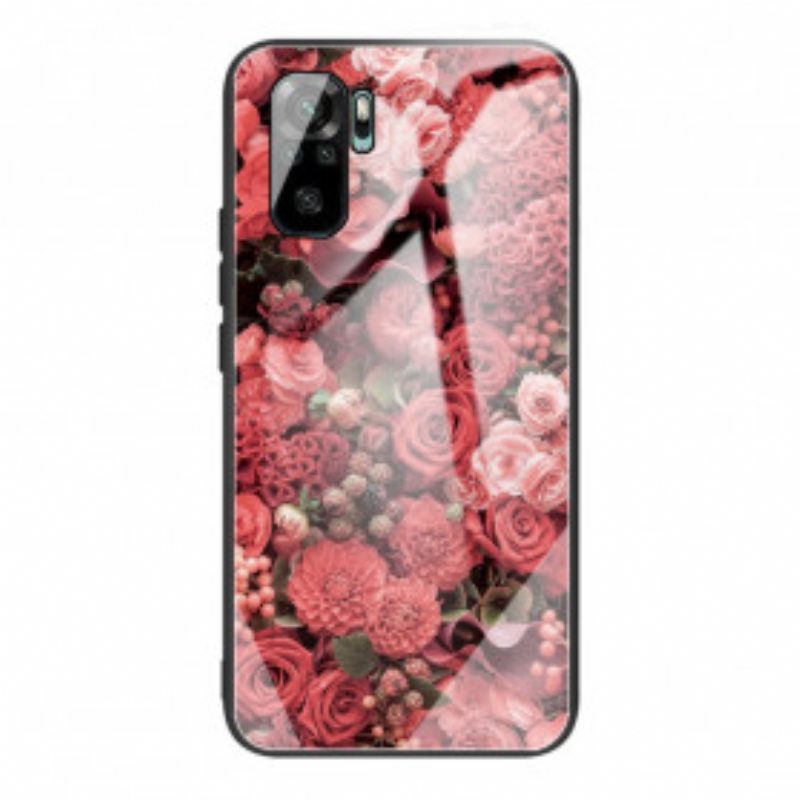 Kuori Xiaomi Redmi Note 10 / 10S Rose Flowers Karkaistu Lasi