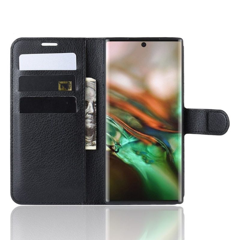 Flip Case Samsung Galaxy Note 10 Hemming Lompakkokuori Style Nahka