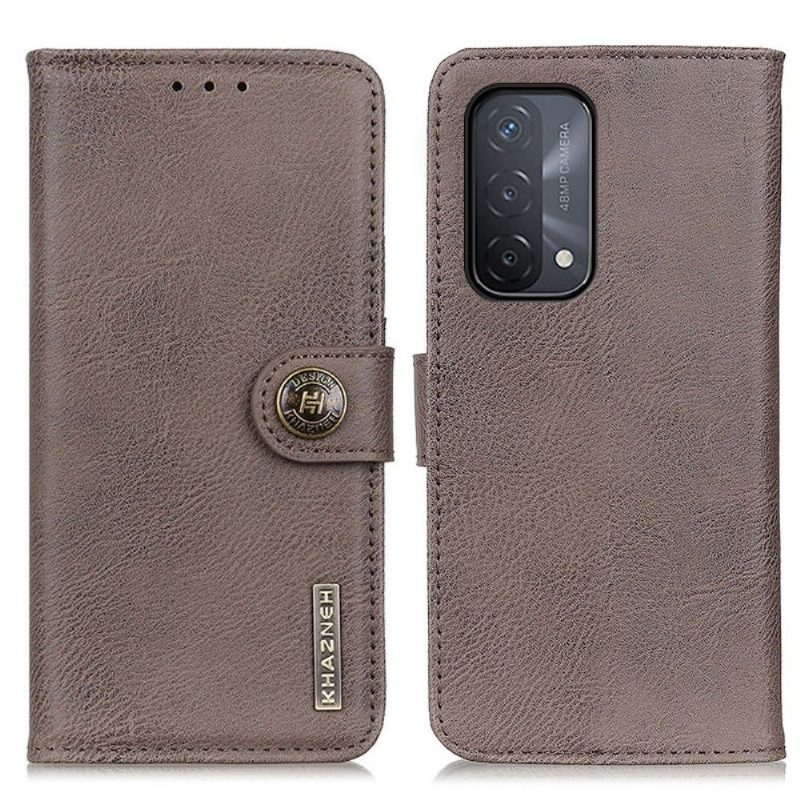 Kotelot Oppo A74 5G / A54 5G Khazneh Leather Effect -korttikotelo