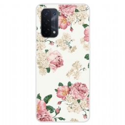 Kuori Oppo A74 5G / A54 5G Suojakuori Kukat