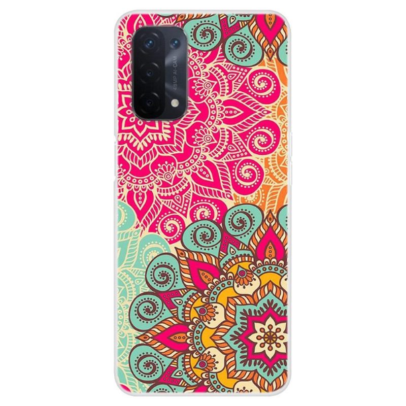 Kuori Oppo A74 5G / A54 5G Suojakuori Retro Mandala