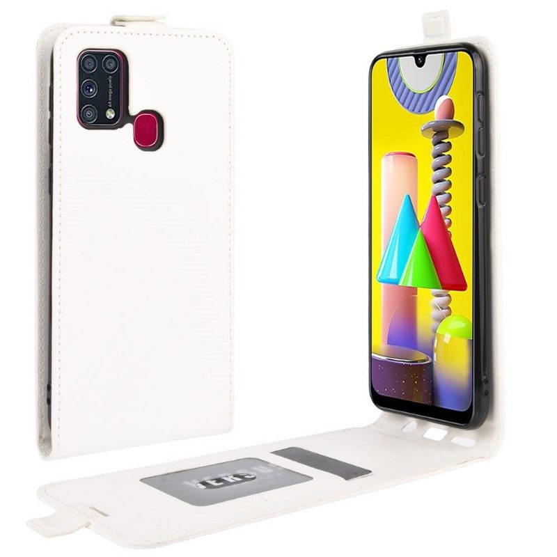 Flip Case Samsung Galaxy M31 Hemming Kotelot Flip Keinonahka Pystysuora