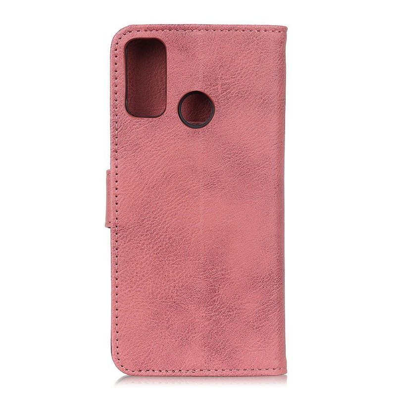 Nahkakotelo Samsung Galaxy M31 Murtumaton Puhelinkuoret Khazneh Leather Effect -korttikotelo - Vaaleanpunainen