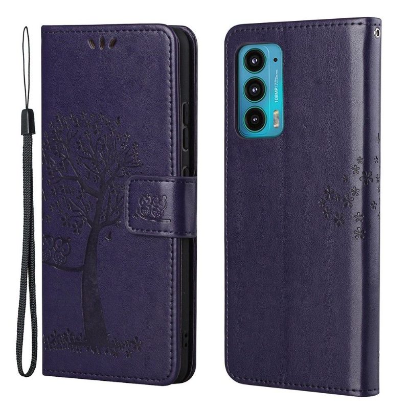 Flip Case Motorola Edge 20 Hemming Georgette Tree