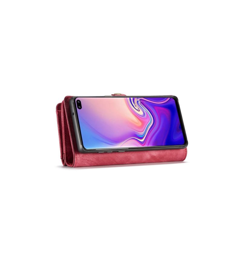 Kuori Kuoret Samsung Galaxy S10 Lompakkokotelo Ja Punainen Kotelo