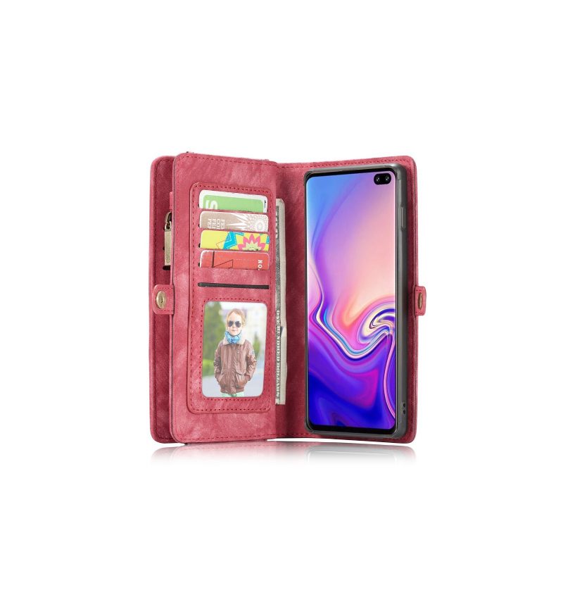 Kuori Kuoret Samsung Galaxy S10 Lompakkokotelo Ja Punainen Kotelo