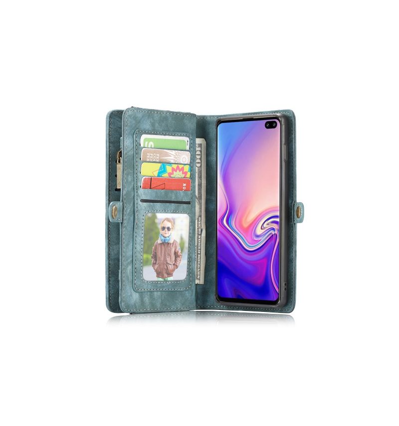 Kuori Kuoret Samsung Galaxy S10 Suojakuori Lompakkokotelo Ja Vihreä Kotelo