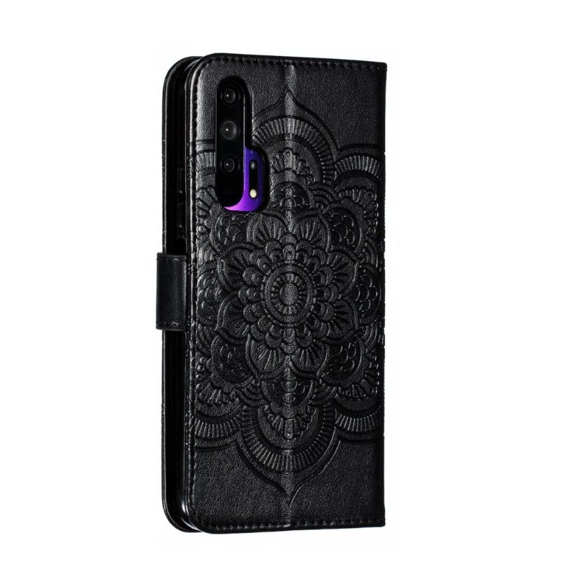 Kuoret Honor 20 Pro Kotelot Flip Folio Mandala Kaulanauhalla