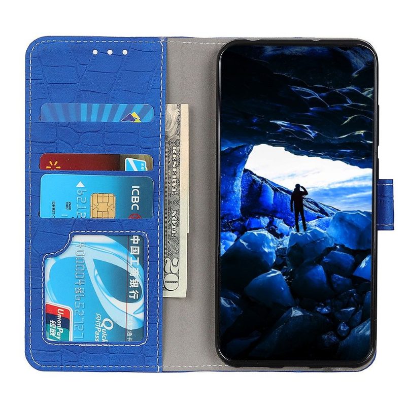 Flip Case Xiaomi Mi 11i / Poco F3 Hemming Keinonahka Croc Look