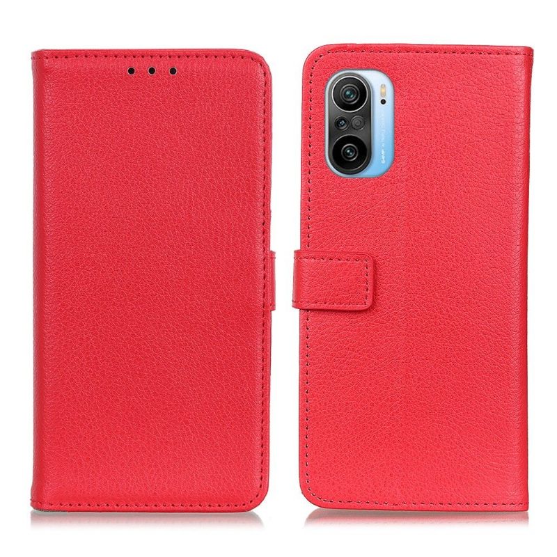 Flip Case Xiaomi Mi 11i / Poco F3 Hemming Litchi Skin Effect -nahkatyyli