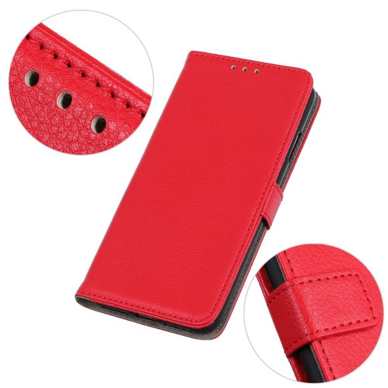 Flip Case Xiaomi Mi 11i / Poco F3 Hemming Litchi Skin Effect -nahkatyyli