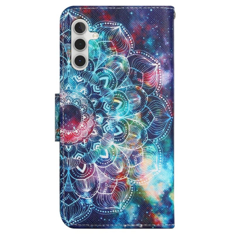 Kotelot Samsung Galaxy A15 5g Tähtitaivas Ja Lanyard Mandala