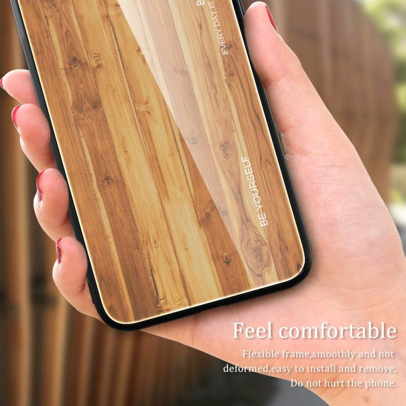 Kuori Samsung Galaxy A15 5g Tempered Glass Wood Design