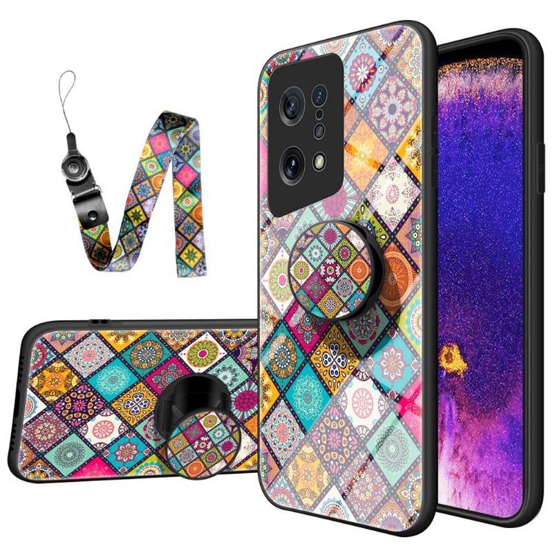 Kuori Oppo Find X5 Kaleidoscope Mandala Jalustalla