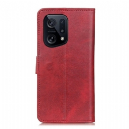 Nahkakotelo Oppo Find X5 Murtumaton Puhelinkuoret Marius Matte Leather Effect