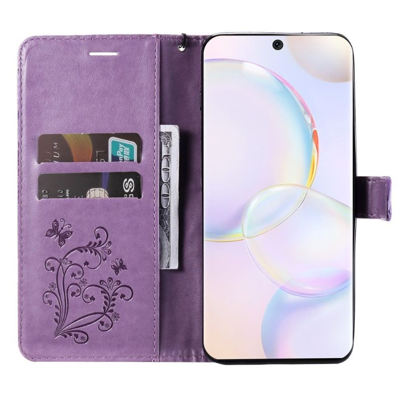 Flip Case Honor 50 / Huawei Nova 9 Hemming Butterflies -toimintotuki