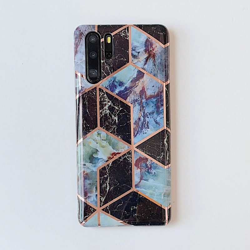 Kuori Huawei P30 Pro Marble Geometric Style