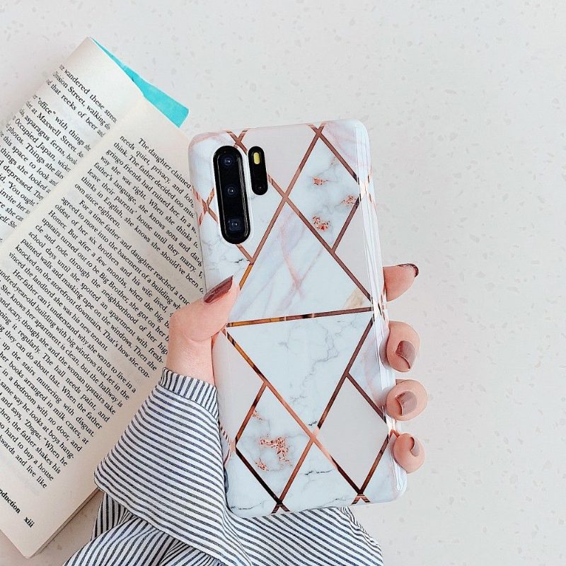 Kuori Huawei P30 Pro Marble Geometric Style