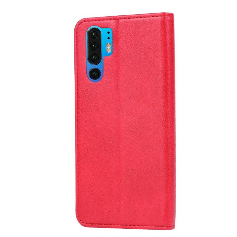 Nahkakuori Huawei P30 Pro Nahkaa Jalustalla