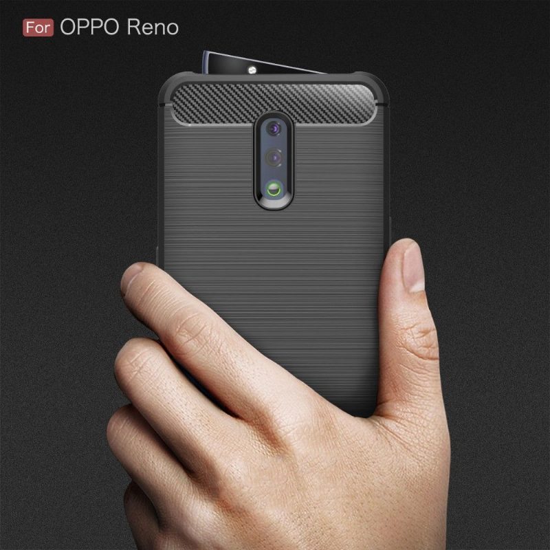 Kuori Oppo Reno Hiiliharjattu Geeli