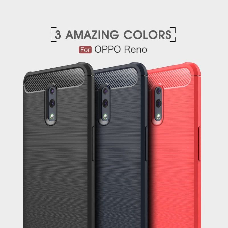 Kuori Oppo Reno Hiiliharjattu Geeli