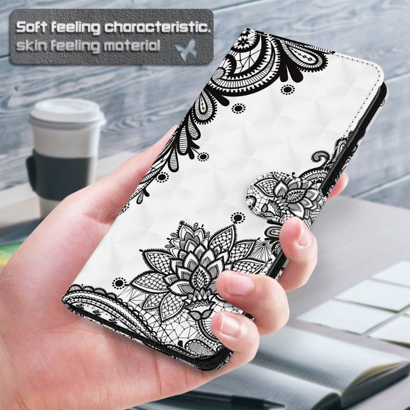 Kotelot Motorola Moto E20 / E30 / E40 Flowers Lace