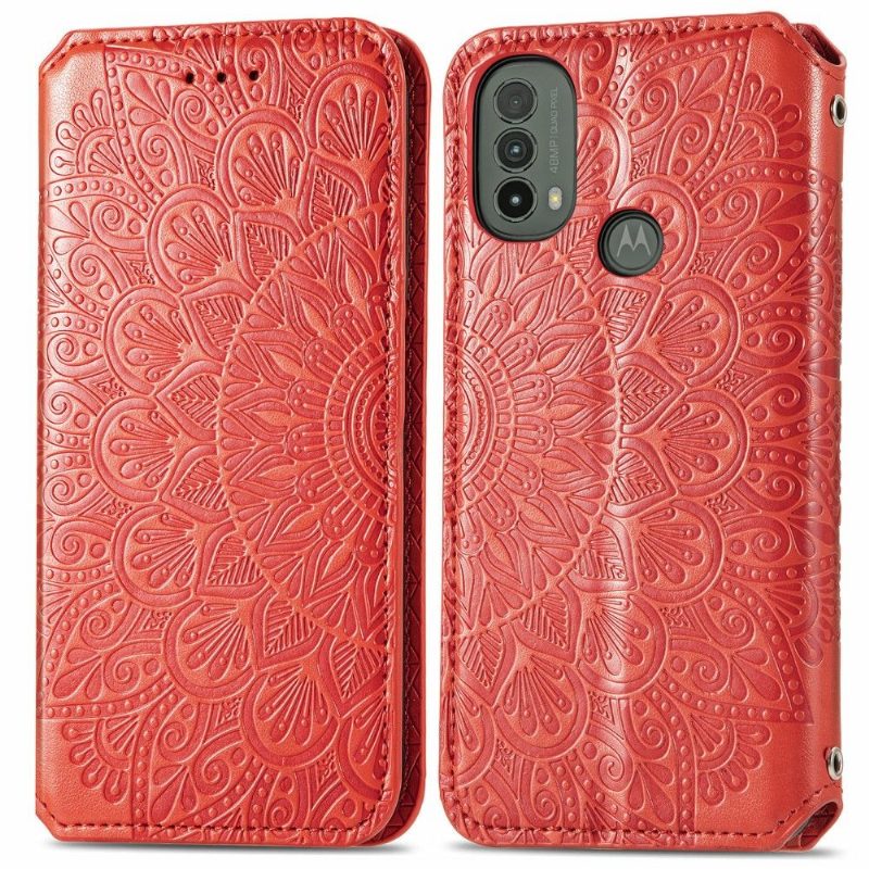 Nahkakotelo Motorola Moto E20 / E30 / E40 Murtumaton Puhelinkuoret Kotelot Flip Flip Chic Mandala