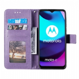 Nahkakotelo Motorola Moto E20 / E30 / E40 Murtumaton Puhelinkuoret Mandala Sun