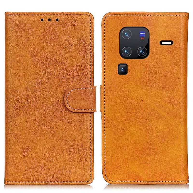 Flip Case Vivo X80 Pro Hemming Marius Matte Leather Effect