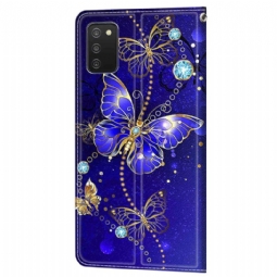 Kotelot Samsung Galaxy A03s Purple Butterfly