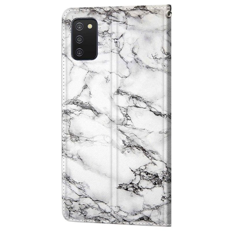 Nahkakotelo Samsung Galaxy A03s Murtumaton Puhelinkuoret Marble