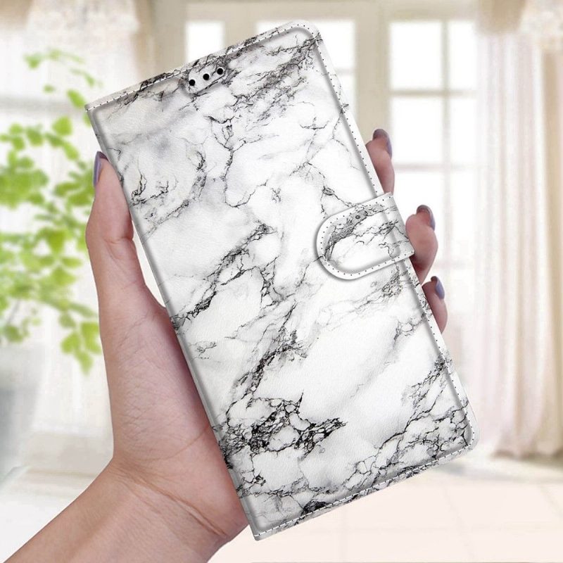 Nahkakotelo Samsung Galaxy A03s Murtumaton Puhelinkuoret Marble