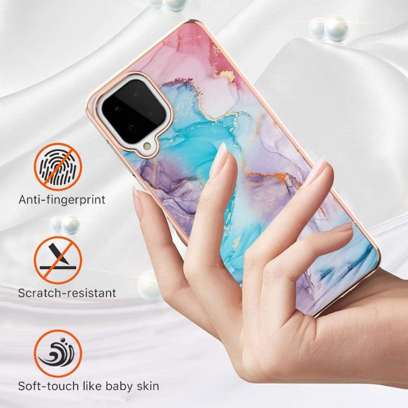 Case Samsung Galaxy A22 4G Sininen Marmori