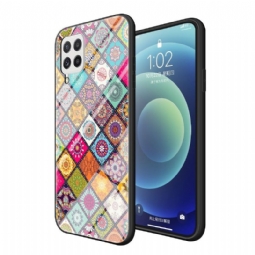 Kuori Samsung Galaxy A22 4G Kaleidoscope Mandala Jalustalla