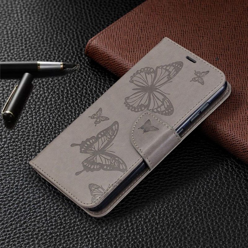 Nahkakotelo Samsung Galaxy A31 Murtumaton Puhelinkuoret Butterflies -toimintotuki