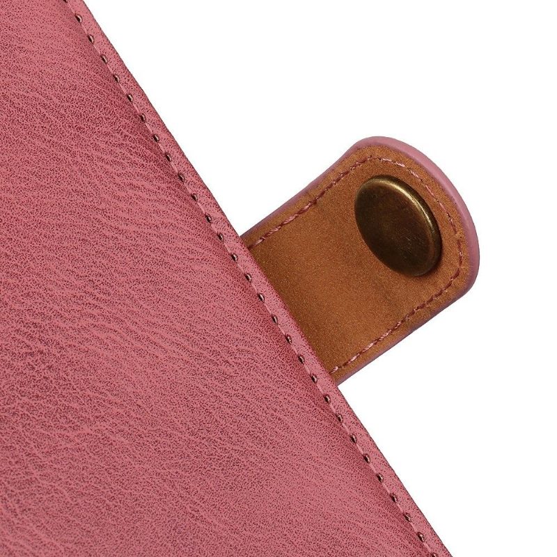 Nahkakotelo Samsung Galaxy A31 Murtumaton Puhelinkuoret Khazneh Leather Effect -korttikotelo - Vaaleanpunainen