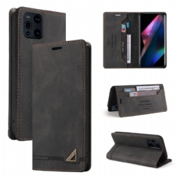 Flip Case Oppo Find X3 Pro Hemming Gq.utrobe Faux Leather Retro