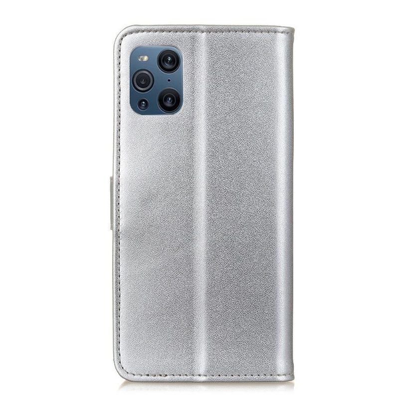 Flip Case Oppo Find X3 Pro Hemming Peruskeinonahka