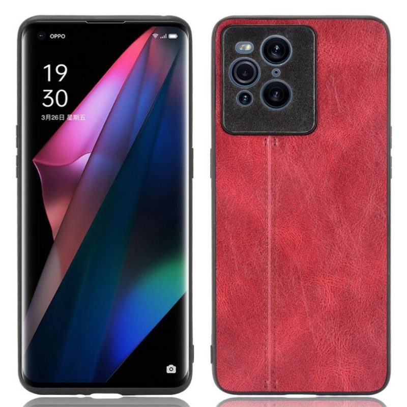 Kuori Oppo Find X3 Pro Nahkaefekti